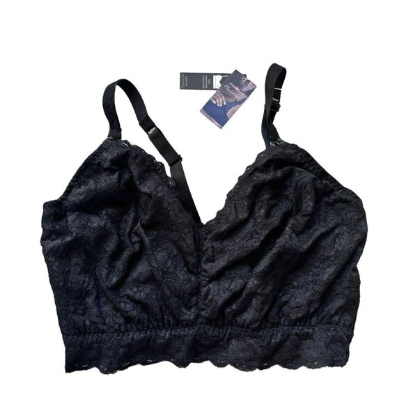 NEW COSABELLA 'Never Say Never' Mommie Soft Nursing Bra XL Curvy Black 1315 - Picture 5 of 6